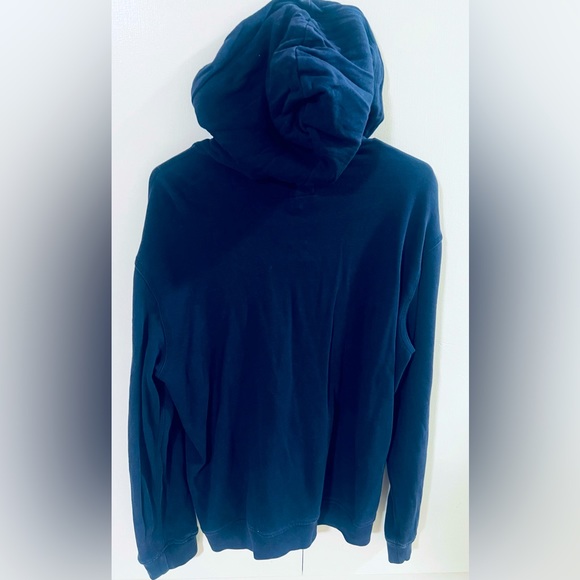 Armani Jeans Men’s Dark Blue Navy Hoodie size L two way zipper - Picture 4 of 10